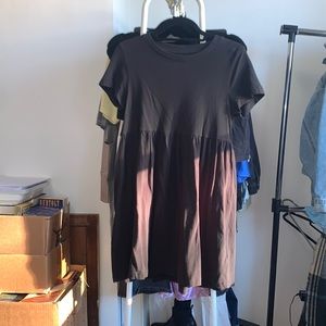 Urban Outfitters Black T-Shirt Babydoll dress